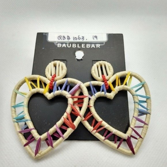 Jewelry - Baublebar Threaded doll hearts earrings nwt